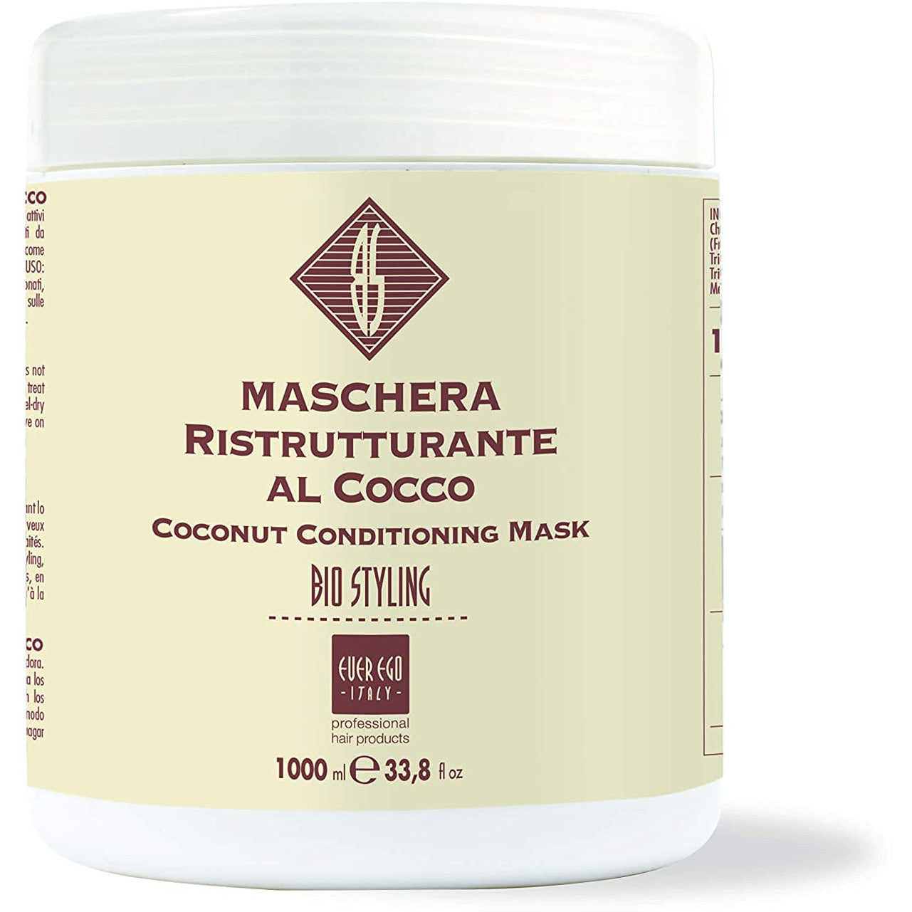 Ever Ego Italy Coconut Conditioning Mask, 33.8 Oz