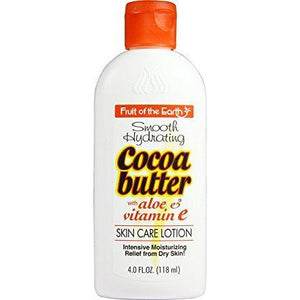 Fruit Of The Earth Cocoa Butter With Aloe Skin Care Lotion Travel 4 Oz
