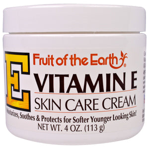 Fruit Of The Earth Vitamin E Skin Care Cream Jar 4 Oz