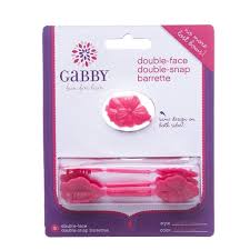 Gabby Dbl Face Snap Bar Pink 5Pack