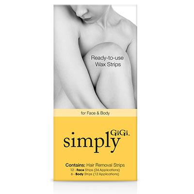 Gigi Simply Ready-To-Use Wax Strips For Face & Body