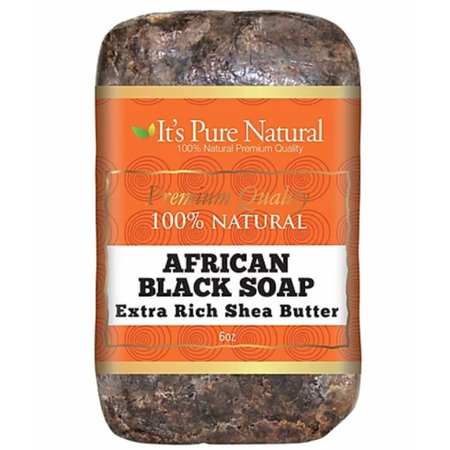 It's Pure Natural African Black Soap Extra Rich Shea Butter 5 oz
