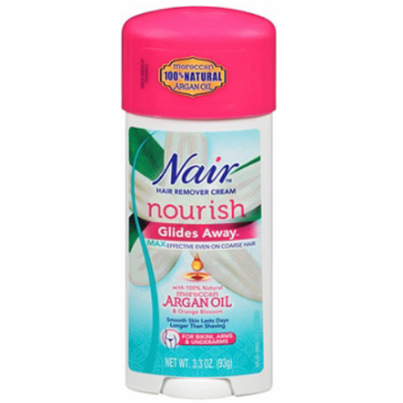 Nair Hair Remover Moroccan Argan Oil Glides Away Hair Removal Cream, 3.3 Oz