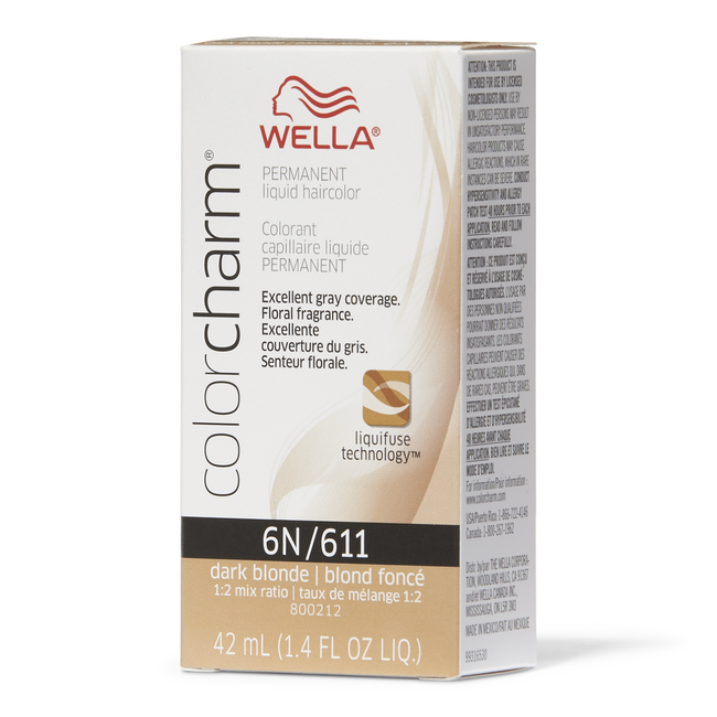 Wella Color Charm 611 Permanent Liquid Haircolor Dark Blonde 1.4 OZ