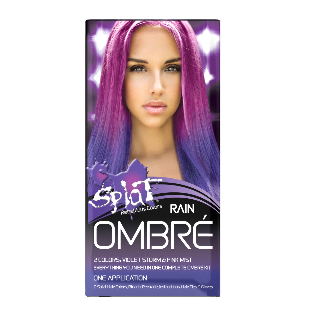 Splat Rebellious Colors Hair Coloring Complete Kit Rain Ombre, 1.5 Oz