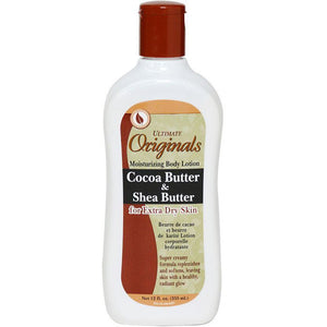 Ultimate Originals Cocoa Butter & Shea Butter For Extra Dry Skin Moisturizing Body Lotion - 12 Oz