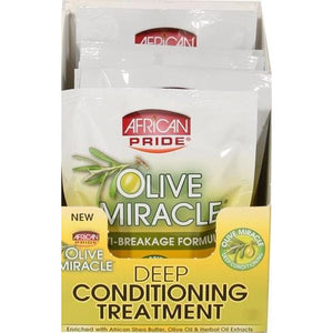 African Pride Olive Miracle Deep Conditioning Treatment, (Pack of 12)