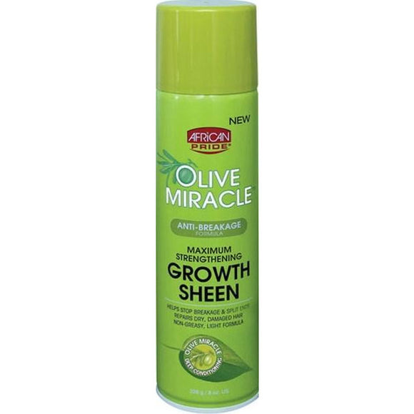 African Pride Olive Miracle Sheen Spray 8Oz