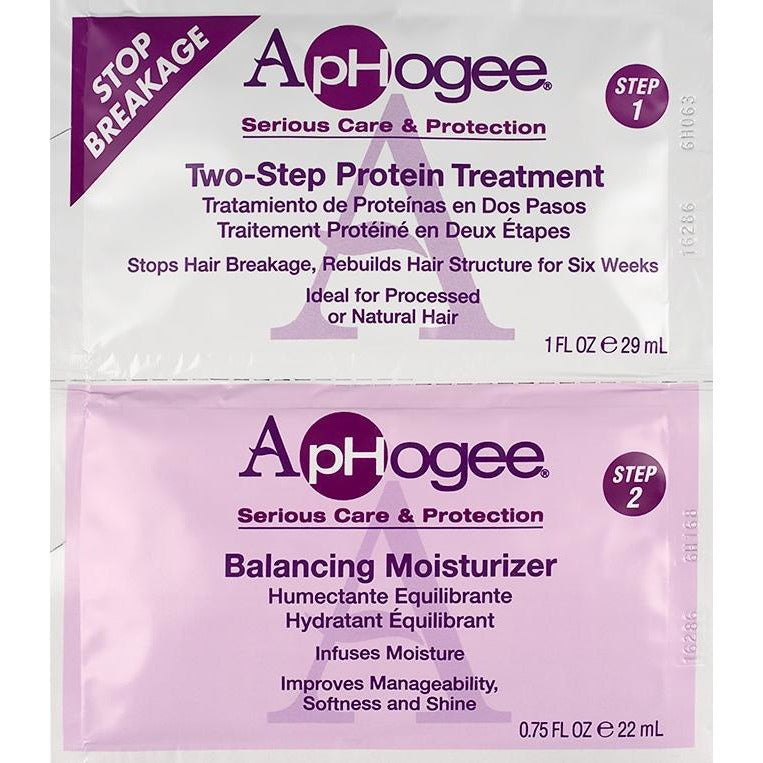 Aphogee 2-Step Protein Treatment And Balanced Moisturizer (12 Pack)