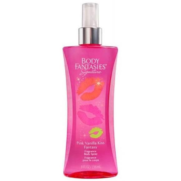 Body Fantasies Signature Pink Vanilla Kiss Fragrance Body Spray 8 Oz