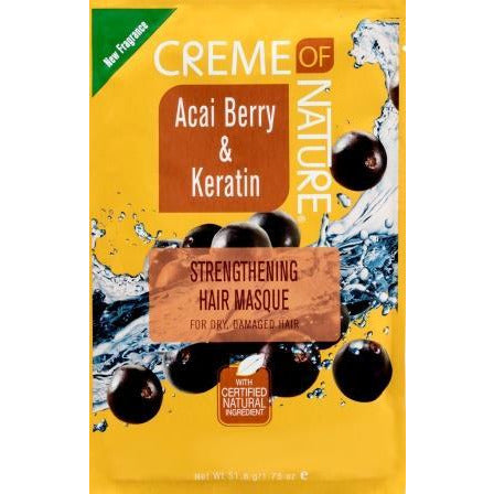 Creme Of Nature Acai Berry Keratin Strengthening Hair Masque Mask 1.75Oz Dl6