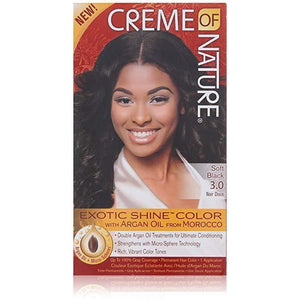 Creme Of Nature Exotic Shine Color, Soft Black 3 Ounce