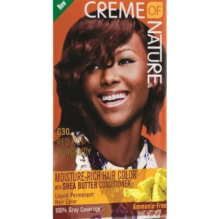 Creme Of Naturemoisture Rich Hair Color C30 Red Hot Burgundy