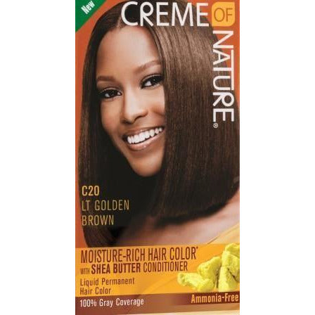 Creme Of Nature Moisture Rich Hair Color C20 Lt Golden Brown
