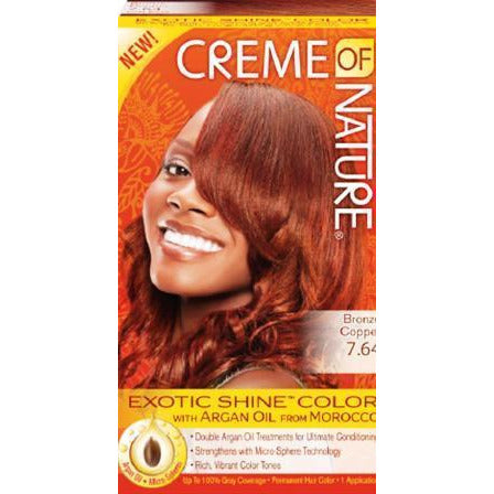 Cream Of Nature Argan Hair Color 7.64 Ounce Bronze Cooper