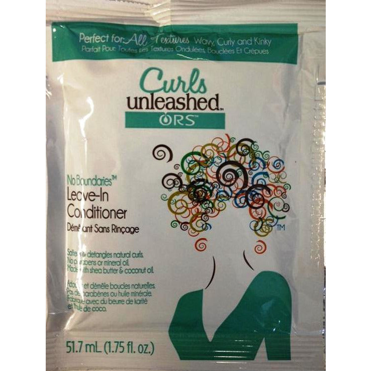 Curls Unleashed Shea Butter And Mango Leave-In Conditioner, 1.75 Oz Travel Packet (12 Pack)