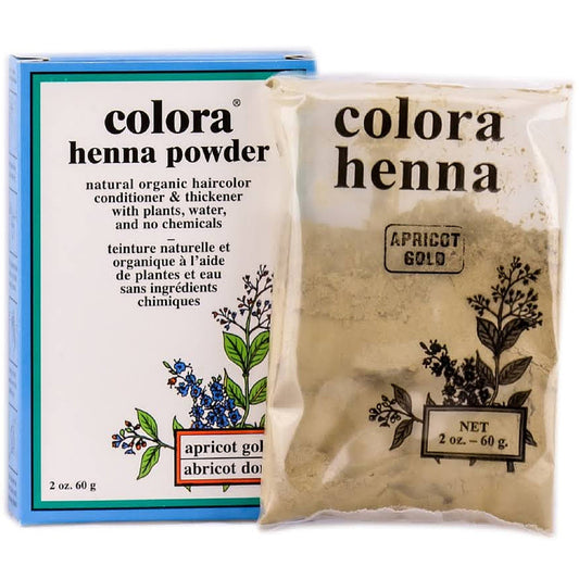 Colora Henna Powder Hair Color, Apricot Gold 2 Oz