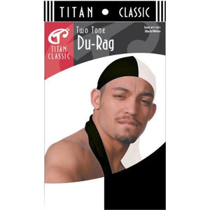 Titan Durag 2 Tone Black/White