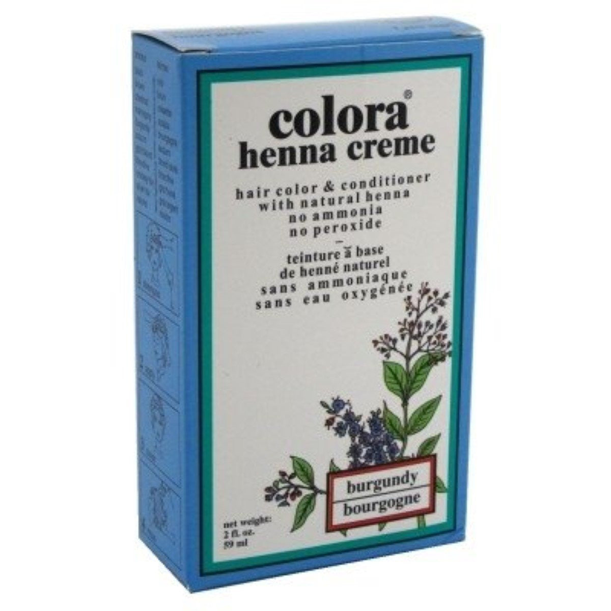 Colora Henna Creme Burgundy, 2 Oz