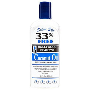 Hollywood Beauty Coconut Oil, 8 Oz