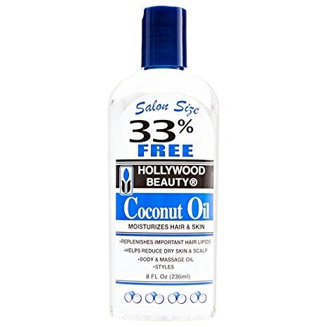 Hollywood Beauty Coconut Oil, 8 Oz