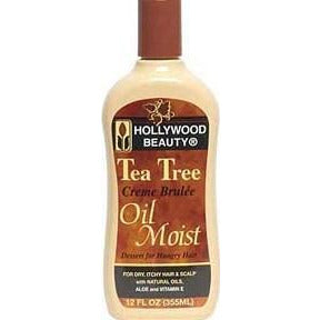 Hollywood Beauty Tea Tree Oil Moist For Dry & Itchy Scalp With Natural Oils, Aloe & Vitamin E, 12 Fluid Ounce
