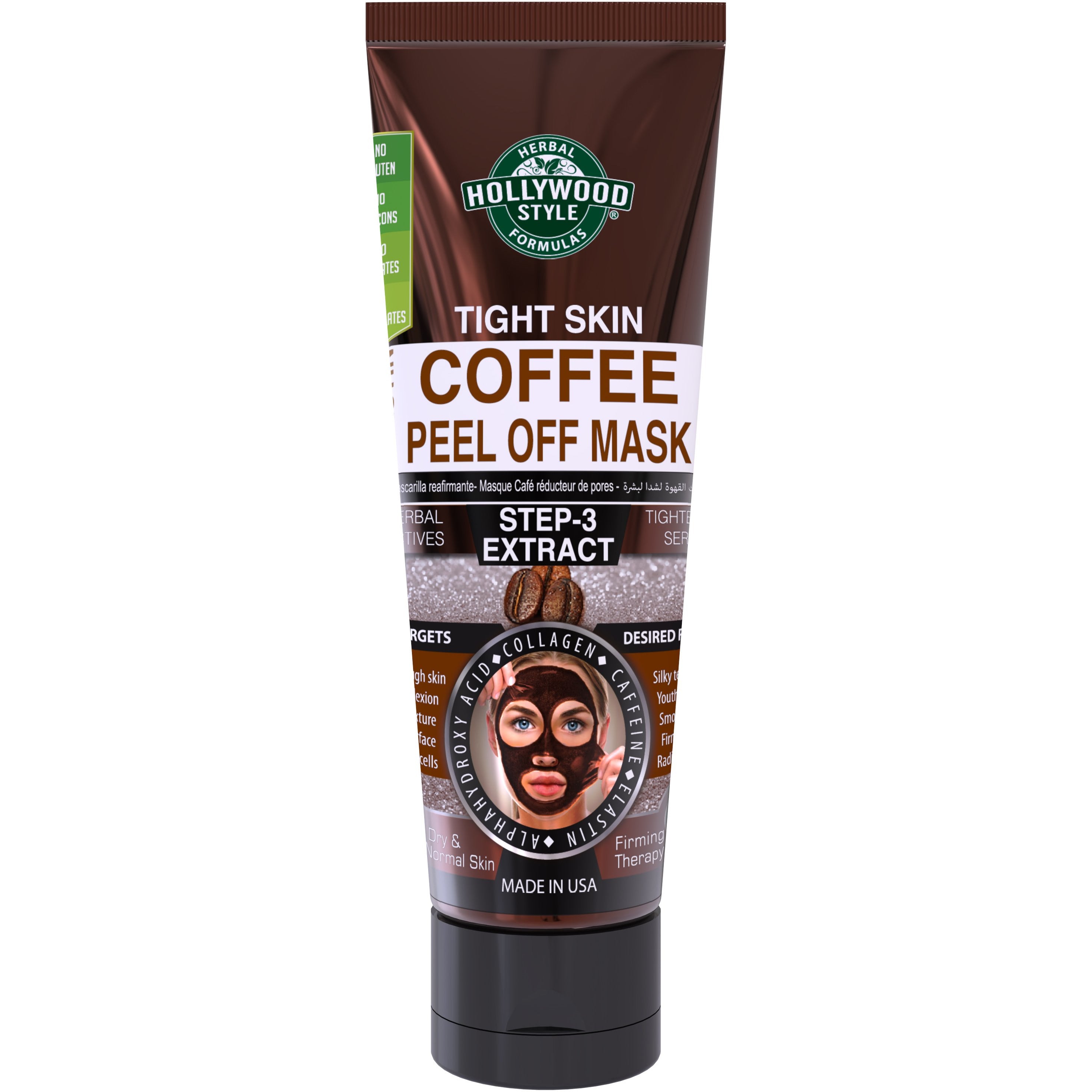 Hollywood Style Coffee Peel-Off Mask - 3.2 Oz