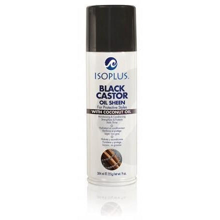 Isoplus Black Castor Oil Sheen With Coconut Oil 9 Oz