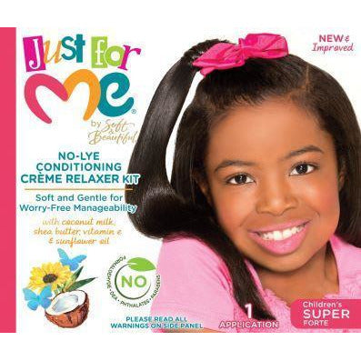 Just For Me No-Lye Conditioning Creme Relaxer Kit-Children's Super (1 Application)
