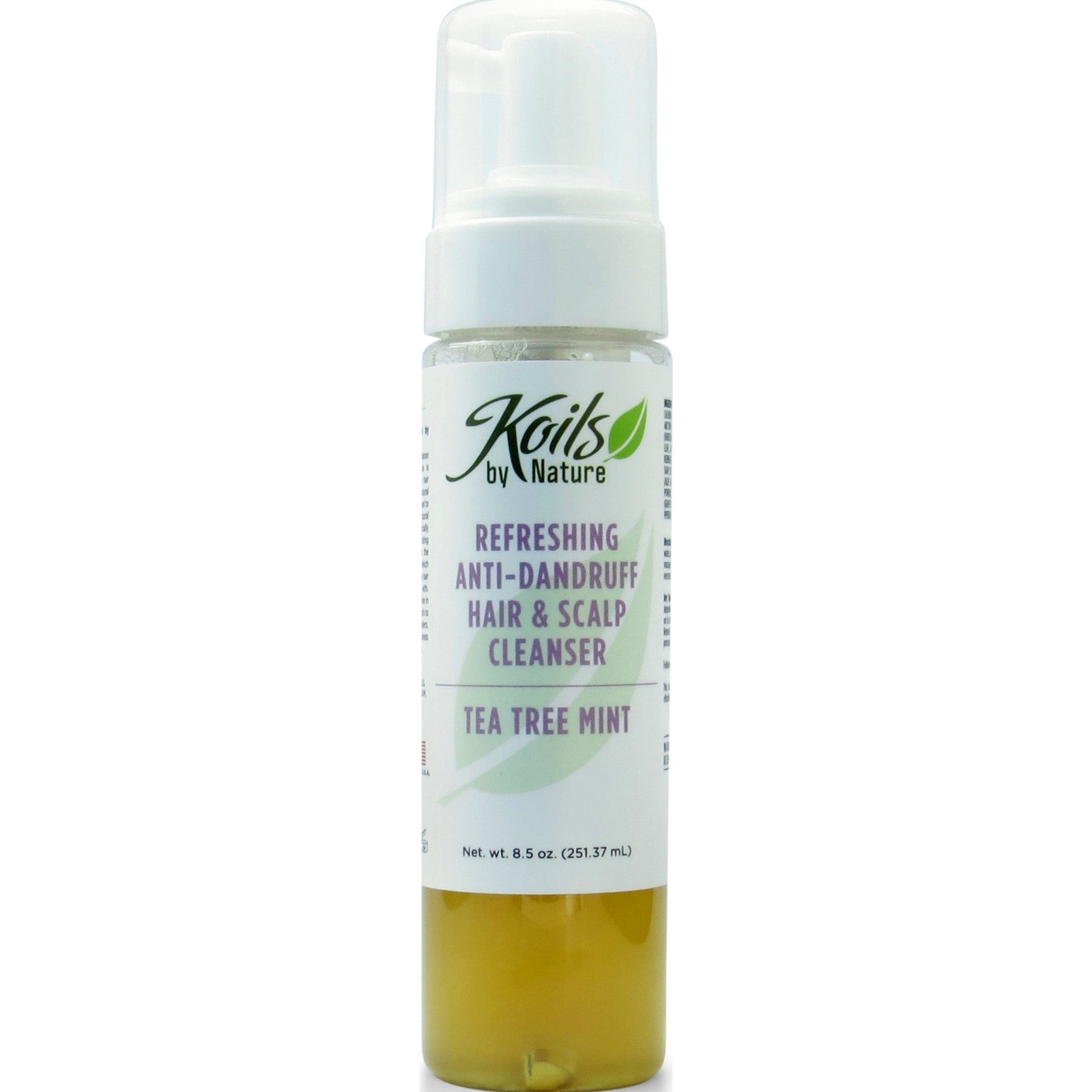 Koils By Nature Refreshing Anti Dandruff Cleanser Tea Tree Mint - 8 Oz