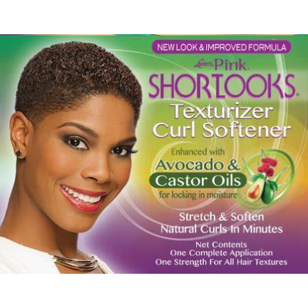 Luster's Pink Shortlooks Texturizer Curl Softener, One Complete Application Kit