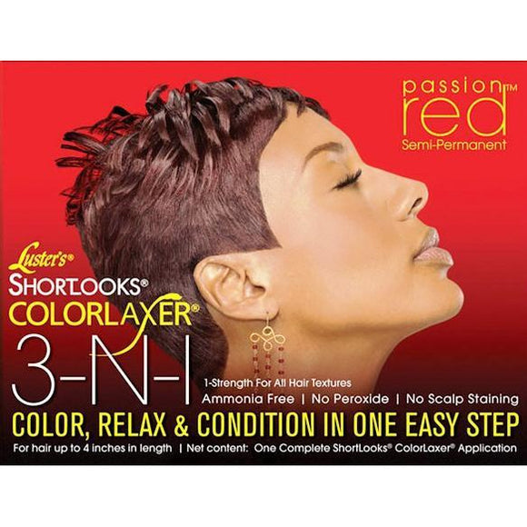 Luster's Shortlooks Colorlaxer 3 In 1 Relaxer Kit Passion Red
