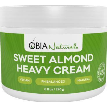 Obia Naturals Sweet Almond Heavy Cream 8 Oz