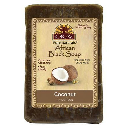 Okay African Black Soap With Coconut - 5.5 Oz