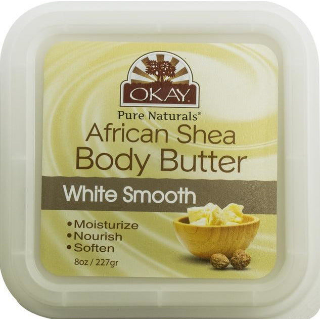 Okay African Shea Butter White Smooth, 8 Ounce