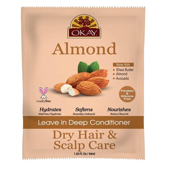 Okay Almond Dry Hair & Scalp Care Leave In Deep Conditioner (12 Pack)