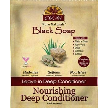 Okay Black Soap Nourishing Leave-In Conditioner Packets (12 Pack)