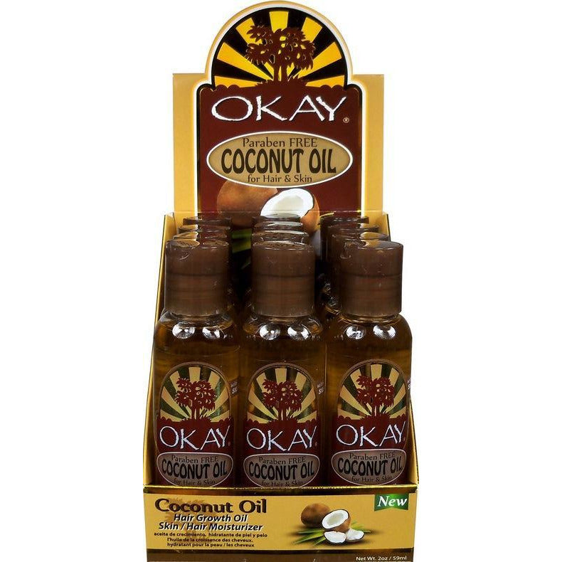 Okay Coconut Oil For Hair & Skin 2 Oz (12 Pack)