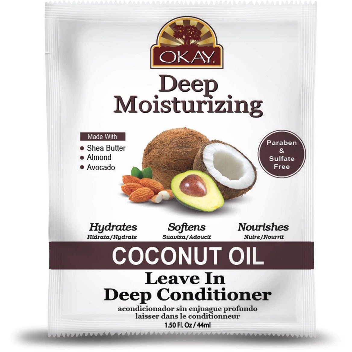Okay Coconut Oil Deep Moisturizing Leave-In Conditioner (12 Pack)