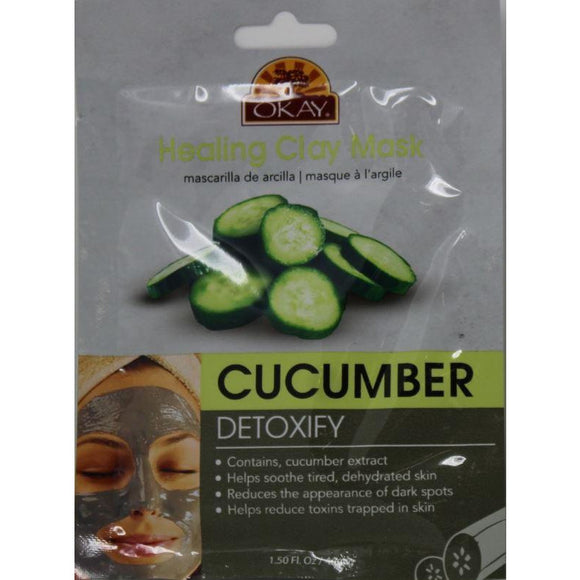 Okay Healing Clay Mask- Cucumber, (Pack of 12)