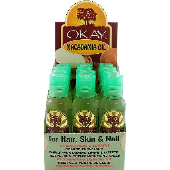 Okay Macadamia Oil For Hair & Skin (12 Pack)