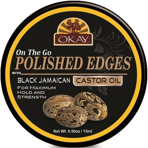 Okay Polished Edges With Black Jamaican Castor Oil (12 Pack)