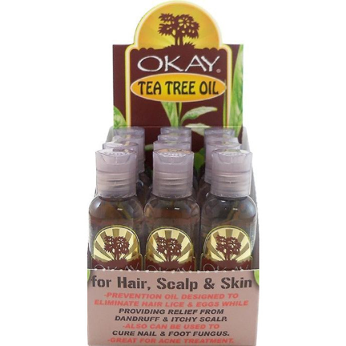 Okay Tea Tree Oil For Hair, Scalp & Skin (12 Pack)