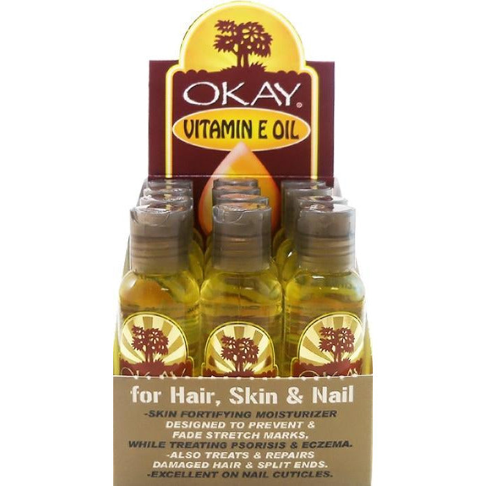 Okay Vitamin E Oil For Hair & Skin (12 Pack)