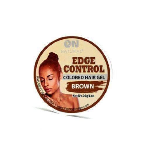 On Natural Edge Control Hair Colored Gel, Brown, 1 Ounce (12 Pack)