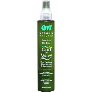 On Natural On Curl And Wavy Curl Defining Conditioner & Detangler, Avocado, 8 Ounce