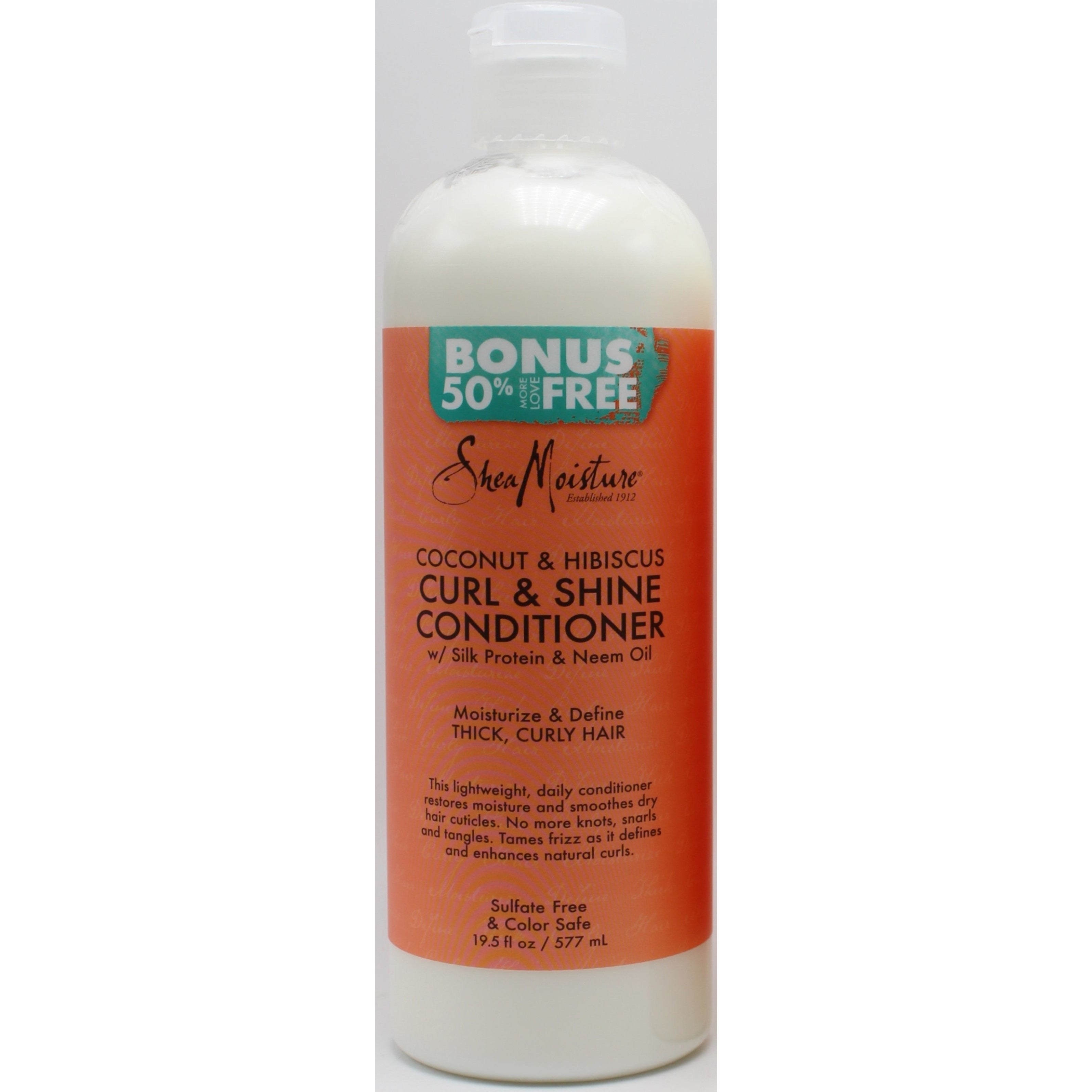 Shea Moisture Coconut & Hibiscus Curl & Shine Conditioner, 19.5 Oz