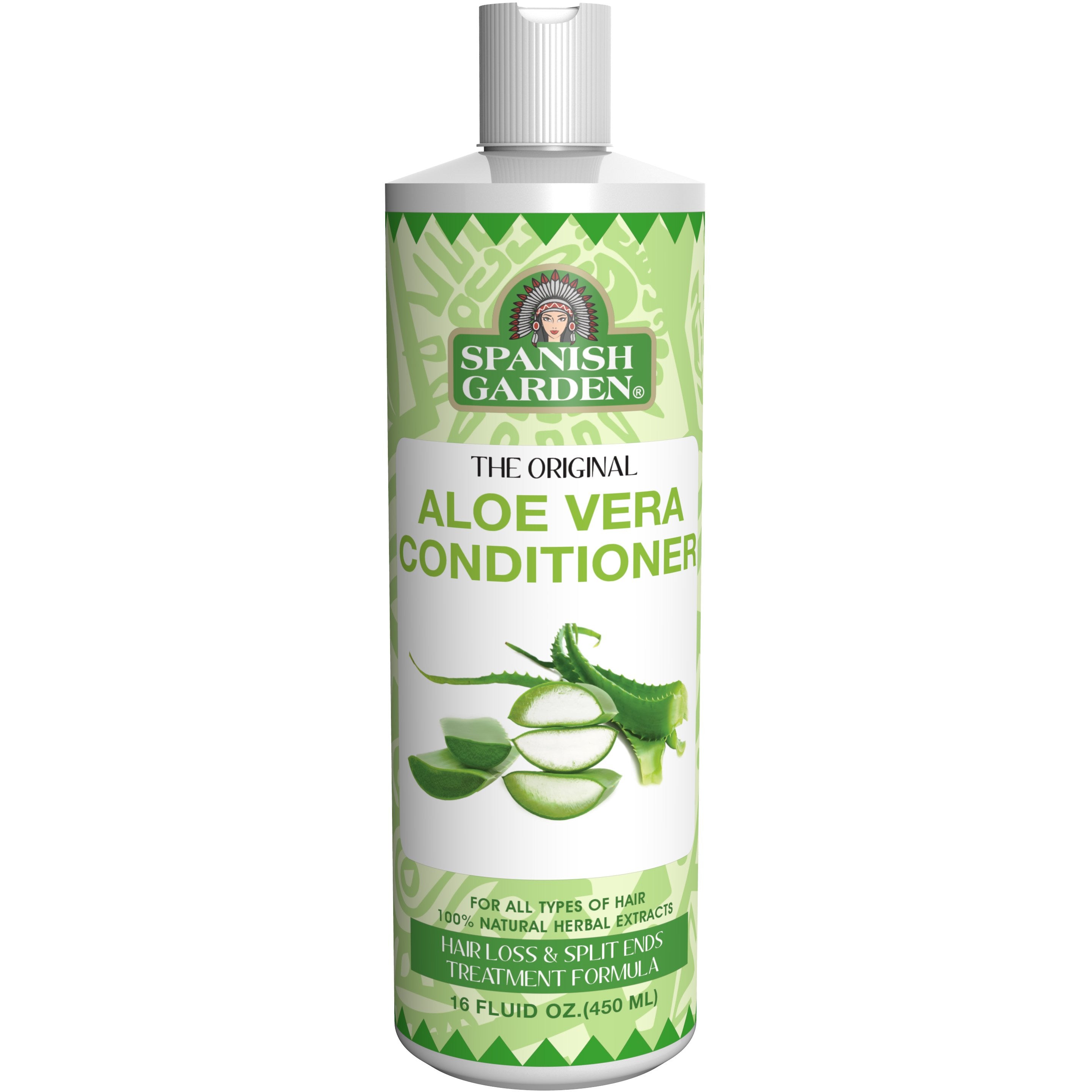 Spanish Garden Original Aloe Vera Conditioner Hair Loss & Split End Formula - 16 Oz