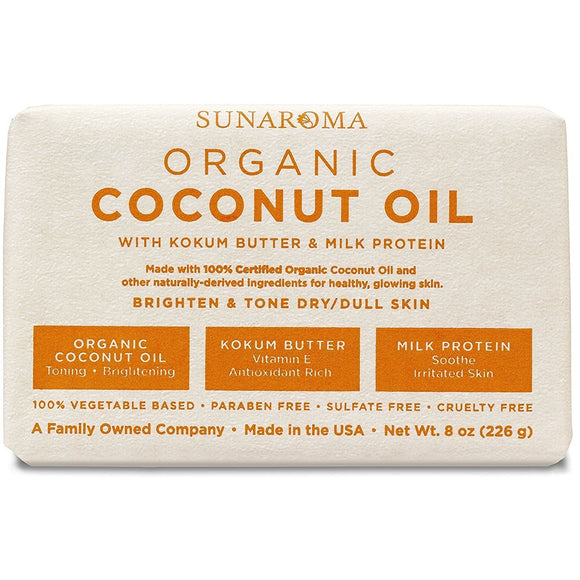 Sunaroma Coconut Oil Soap 8Oz