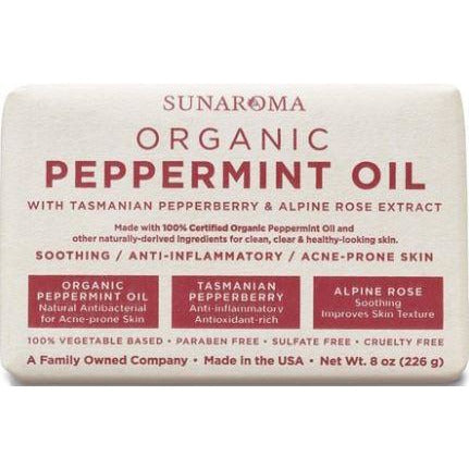 Sunaroma Peppermint Oil Soap 8Oz